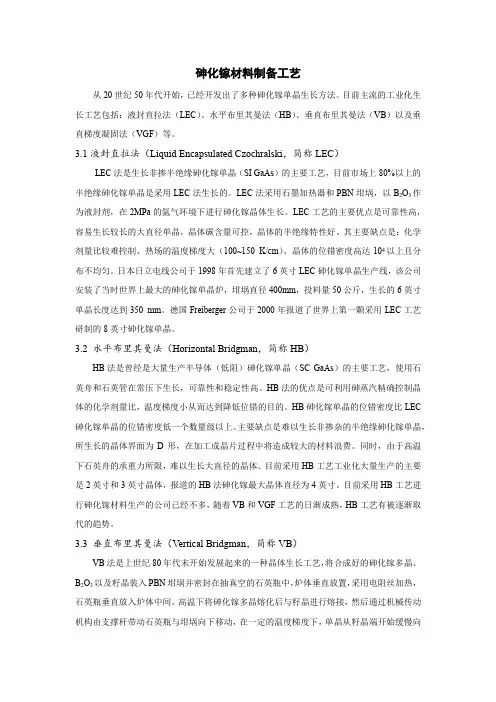砷化镓材料制备工艺