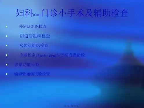 医学专题妇科小手术