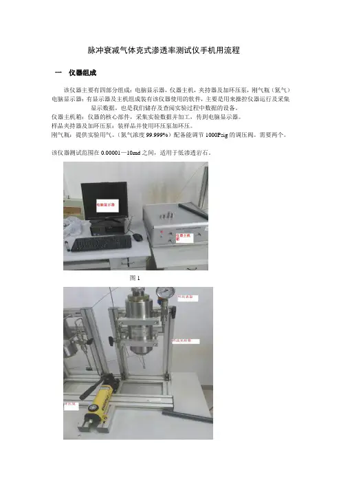 脉冲衰减气体克式渗透率测试仪使用流程