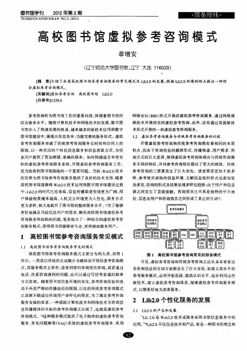 高校图书馆虚拟参考咨询模式