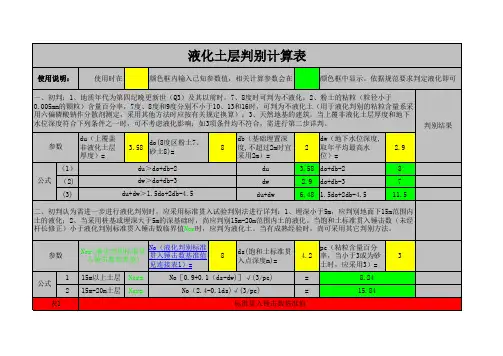 液化判别计算表