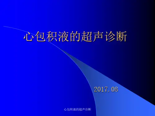 心包积液的超声诊断 ppt课件