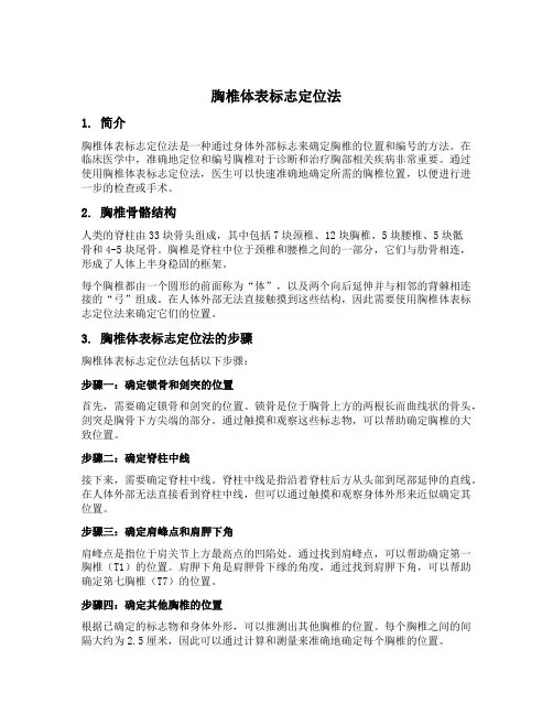 胸椎体表标志定位法