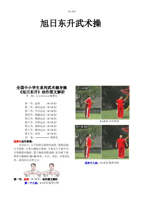 旭日东升武术操的动作图解