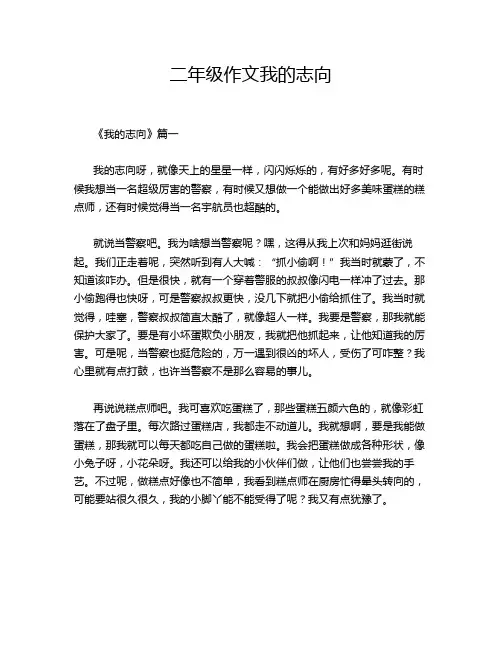 二年级作文我的志向