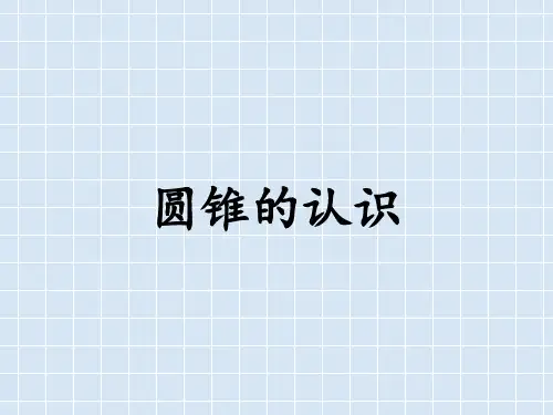 新人教版六年级下册数学课件- 3.2.1 圆锥的认识 (共17张PPT)