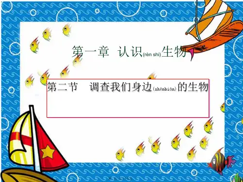 七年级生物上册 第一单元 第一章 第二节 调查我们身边的生物课件 