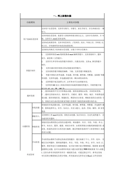 网上阅卷扫描