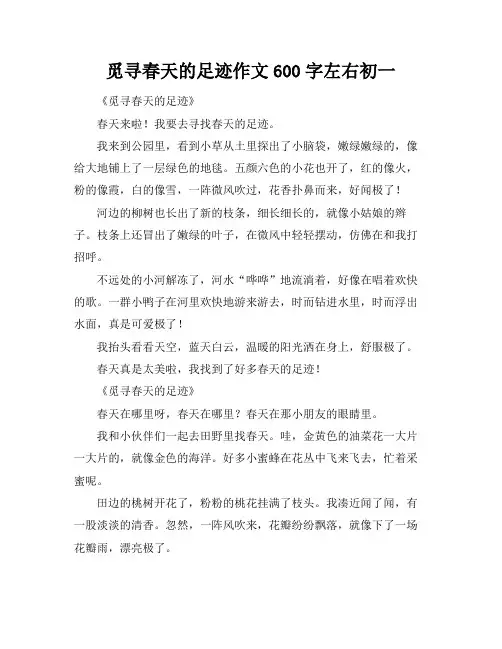 觅寻春天的足迹作文600字左右初一