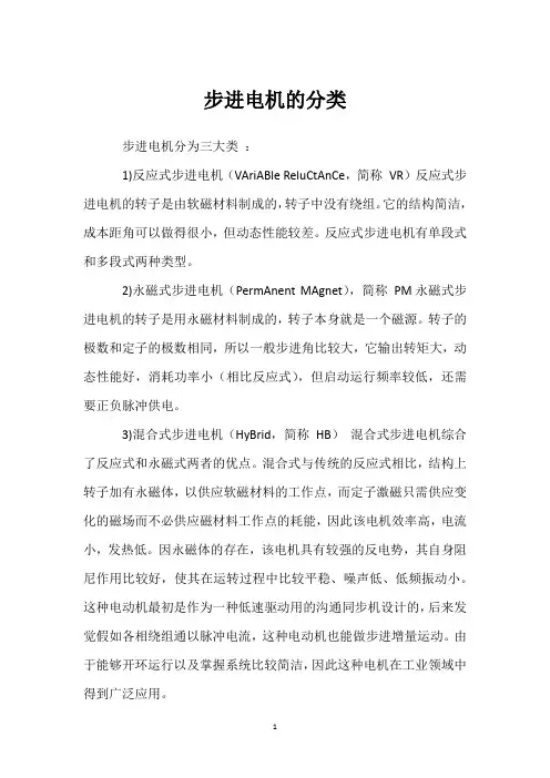 步进电机的分类 