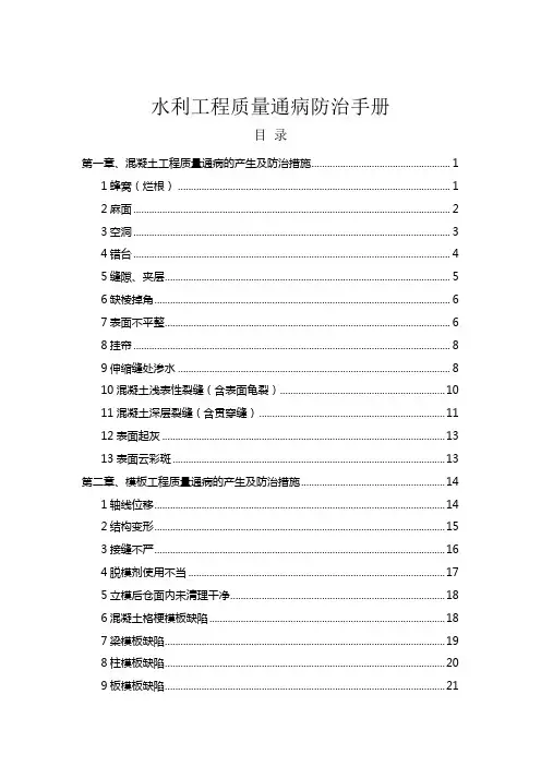 水利工程质量通病防治手册
