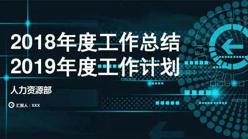 人力资源本年度工作总结明年工作计划PPT模板