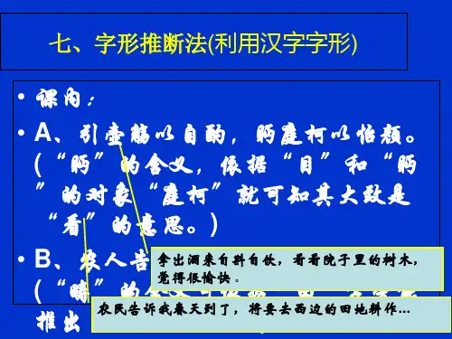 2015年高考复习：推断实词含义ppt课件