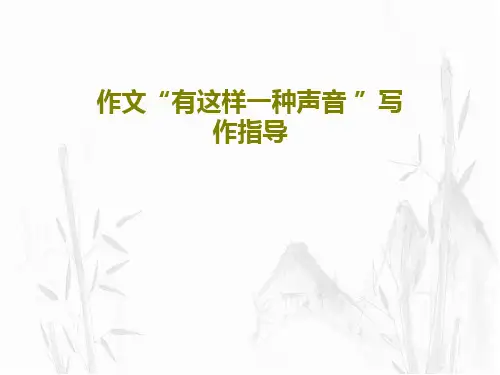 作文“有这样一种声音 ”写作指导共34页PPT