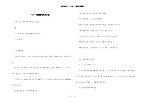 Zigbee无线联网解决方案