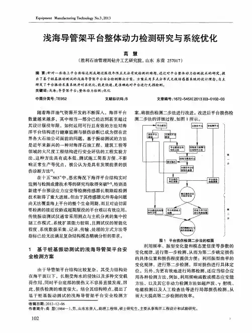 浅海导管架平台整体动力检测研究与系统优化