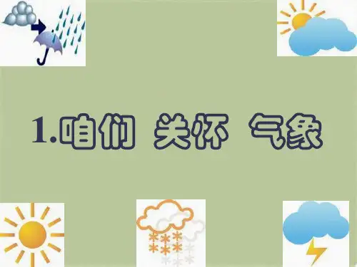 教科小学科学四上《1.1、我们关心天气》PPT课件(5)[精选](共6张PPT)