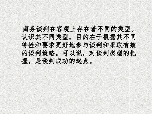 商务谈判的类型课堂PPT