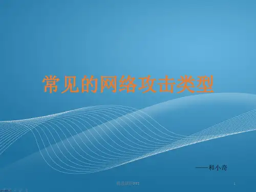 常见的网络攻击类型ppt课件