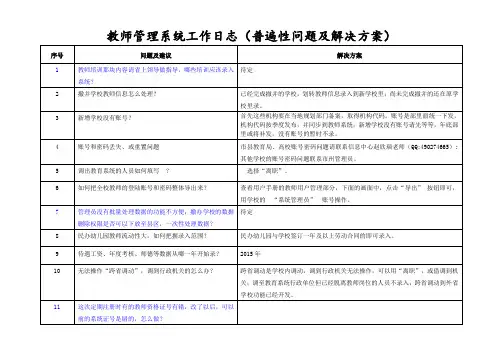 全国教师系统问题答疑(1-31)