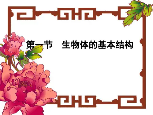 苏科版七下生物 8.1 生物体的基本结构 课件   (共14张PPT)