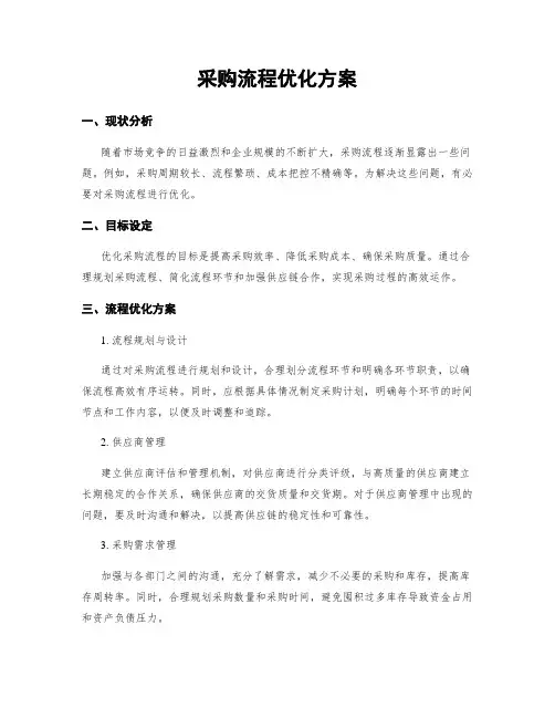 采购流程优化方案