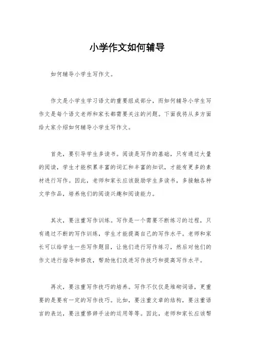 小学作文如何辅导