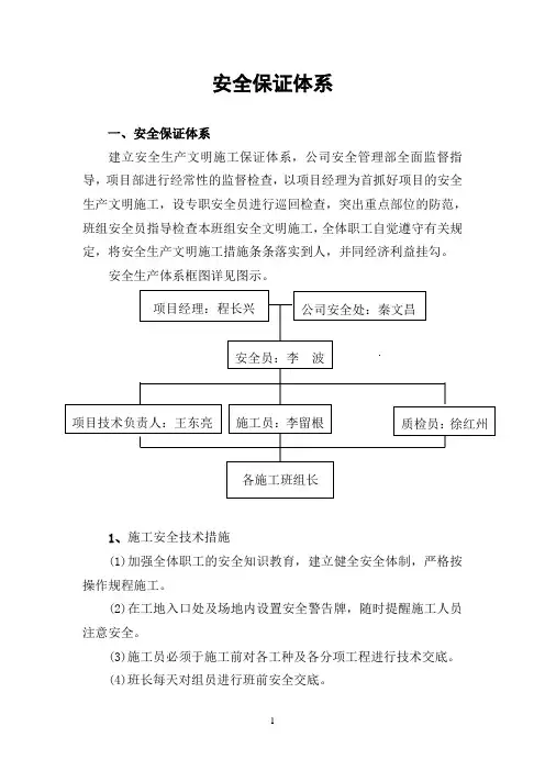 安全质量保证体系