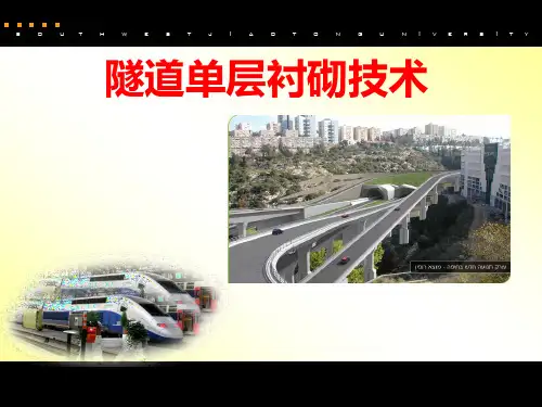 隧道单层衬砌技术ppt课件