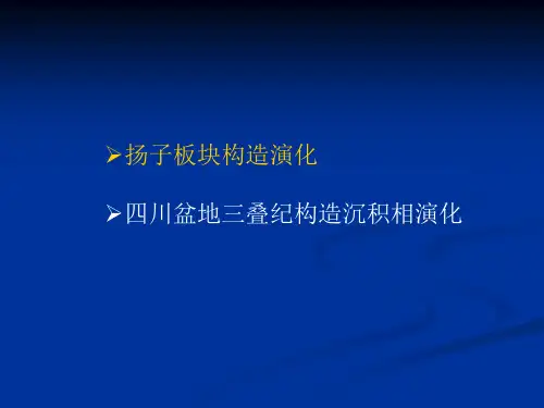 扬子板块及四川盆地演化特征