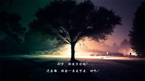 《一个人的朝圣》演讲PPT模板
