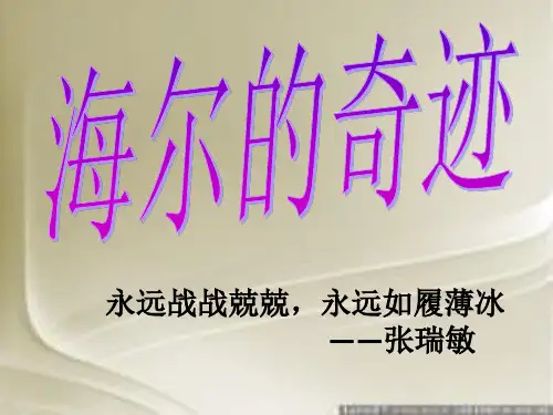 海尔服务管理案例分析资料