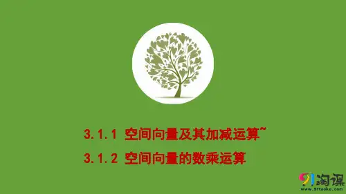 课件15：3.1.1 空间向量及其加减运算~3.1.2 空间向量的数乘运算