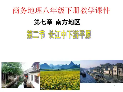 星球地理八年级下册第七章第二节 长江中下游平原(共34张PPT)