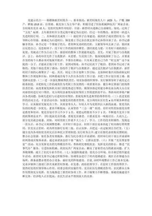 党建示范点村居简介