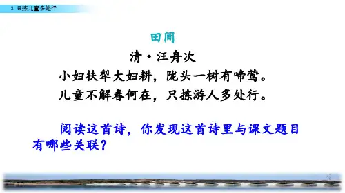(赛课课件)五年级下册语文《只拣儿童多处行》(共52张PPT)