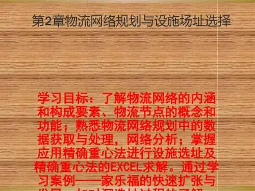 物流网络规划与设施场址选择概述(PPT 35张)