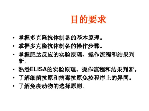 多克隆抗体制备及效价评定ppt课件