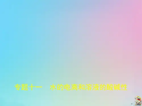 高考化学一轮复习专题十一水的电离和溶液的酸碱性课件