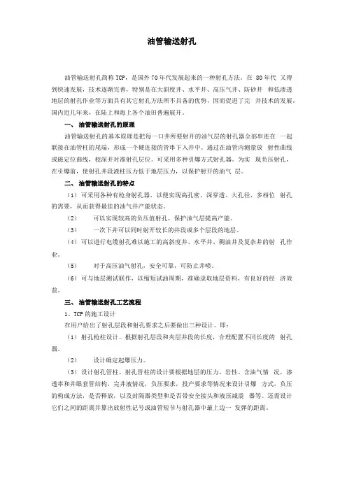 油管输送射孔式