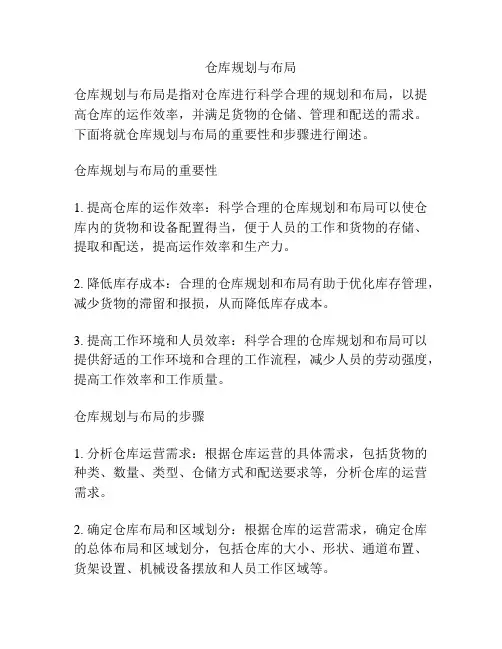 仓库规划与布局