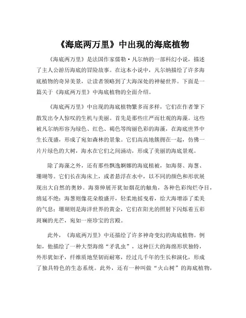 《海底两万里》中出现的海底植物