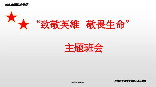 综合篇(小学组)：《致敬英雄  敬畏生命》