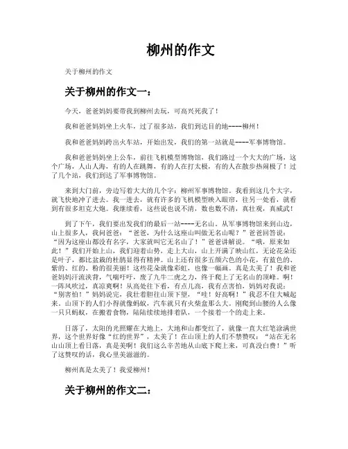 柳州的作文