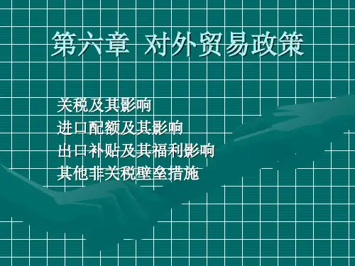 六章对外贸易政策ppt课件