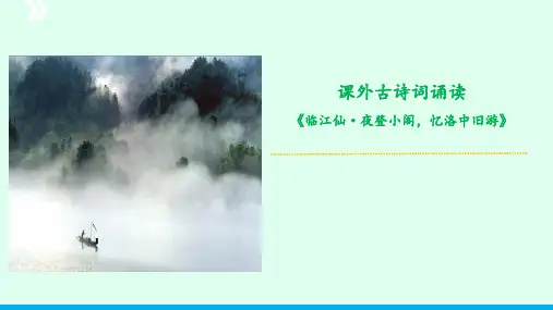 课外古诗词诵读《临江仙 夜登小阁,忆洛中旧游》九年级语文下册(统编版)