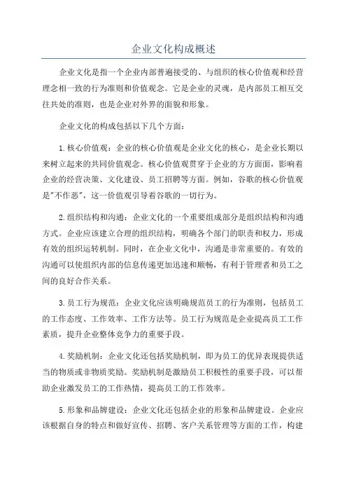 企业文化构成概述
