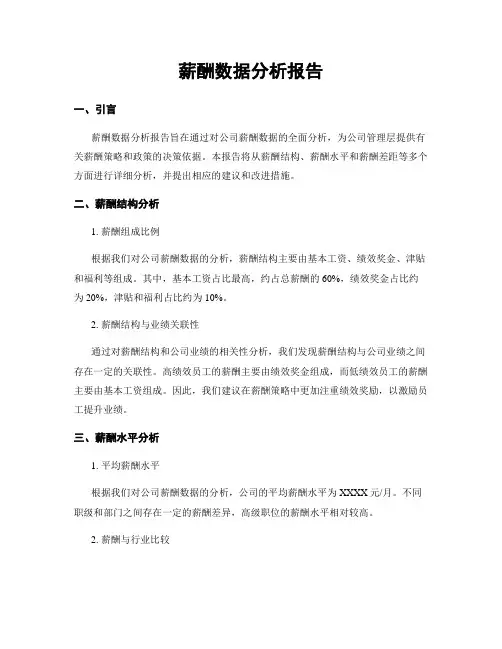 薪酬数据分析报告