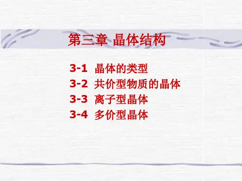 无机化学 第三章  固体结构PPT课件