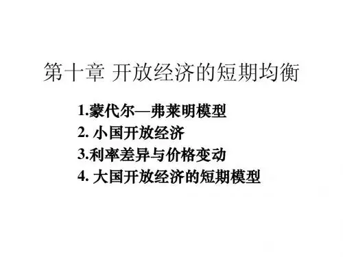宏观经济学第十章 开放经济的短期均衡